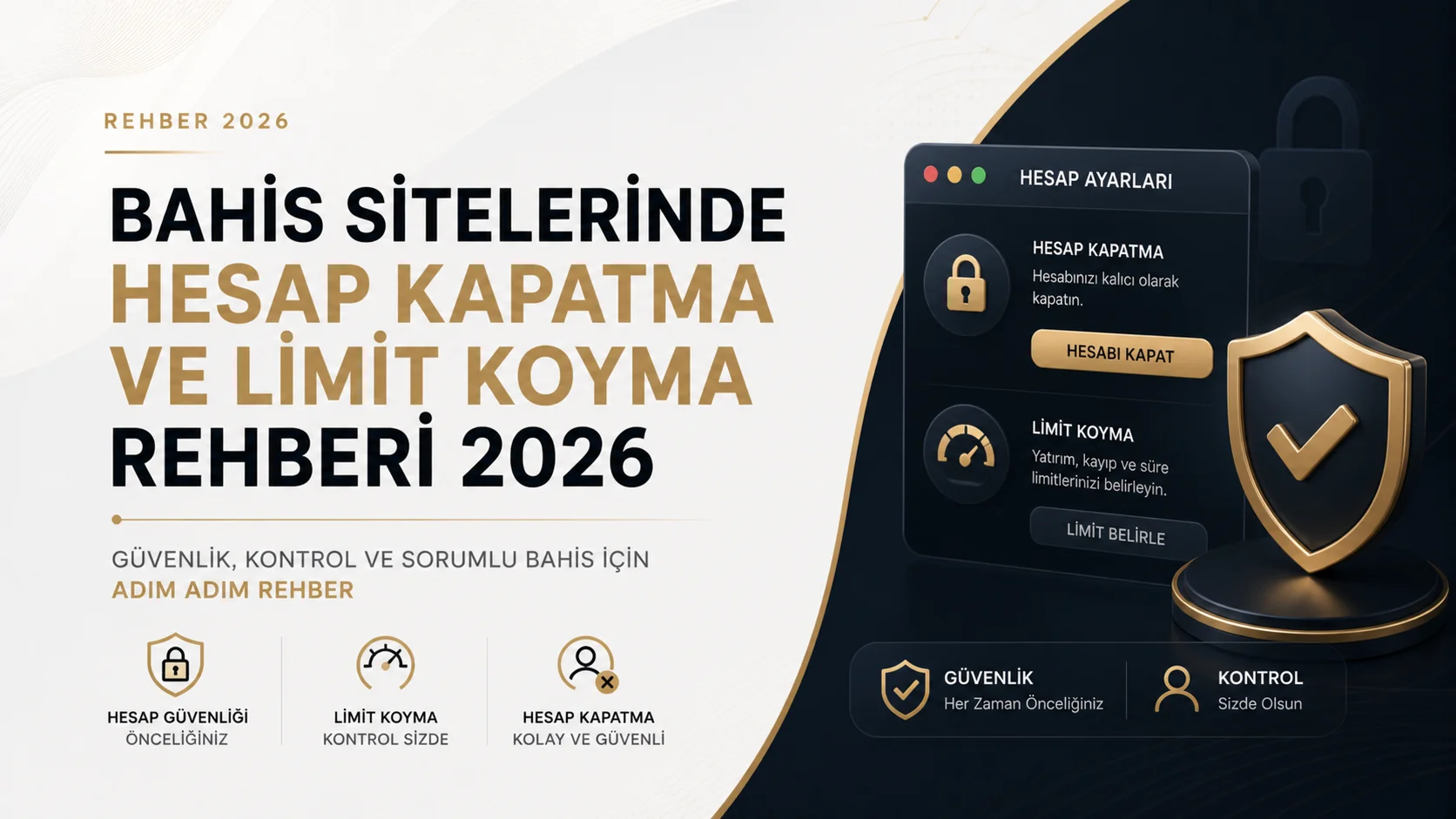 Bahis Sitelerinde Hesap Kapatma ve Limit Koyma Rehberi 2026
