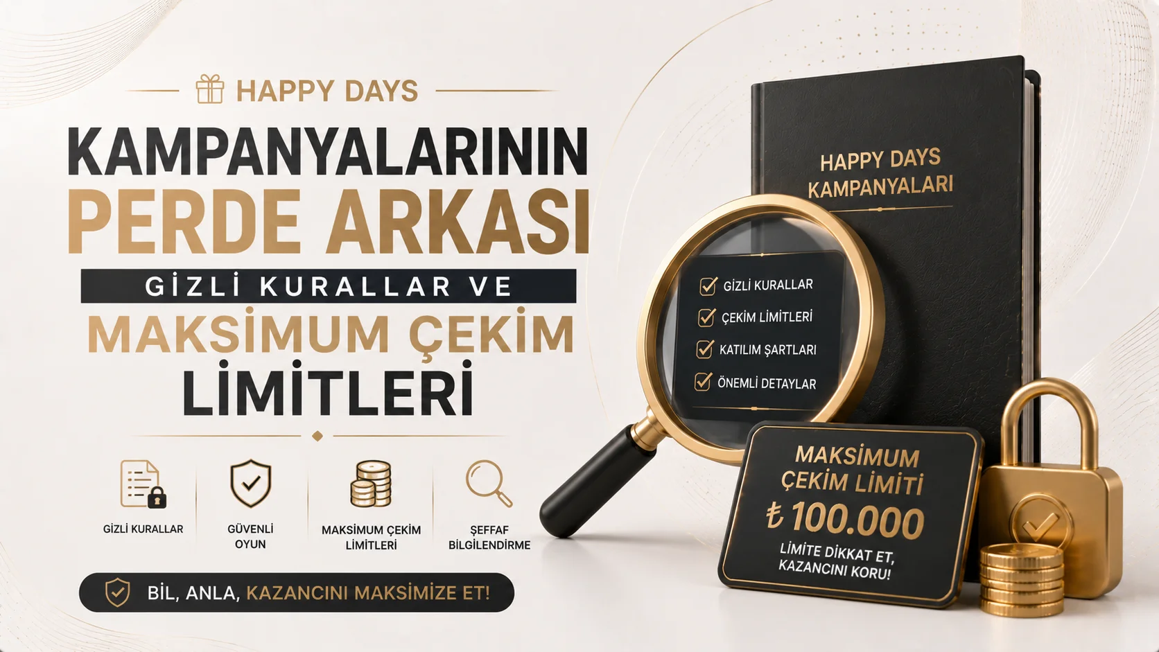 Happy Days Kampanyalarının Perde Arkası Gizli Kurallar ve Maksimum Çekim Limitleri