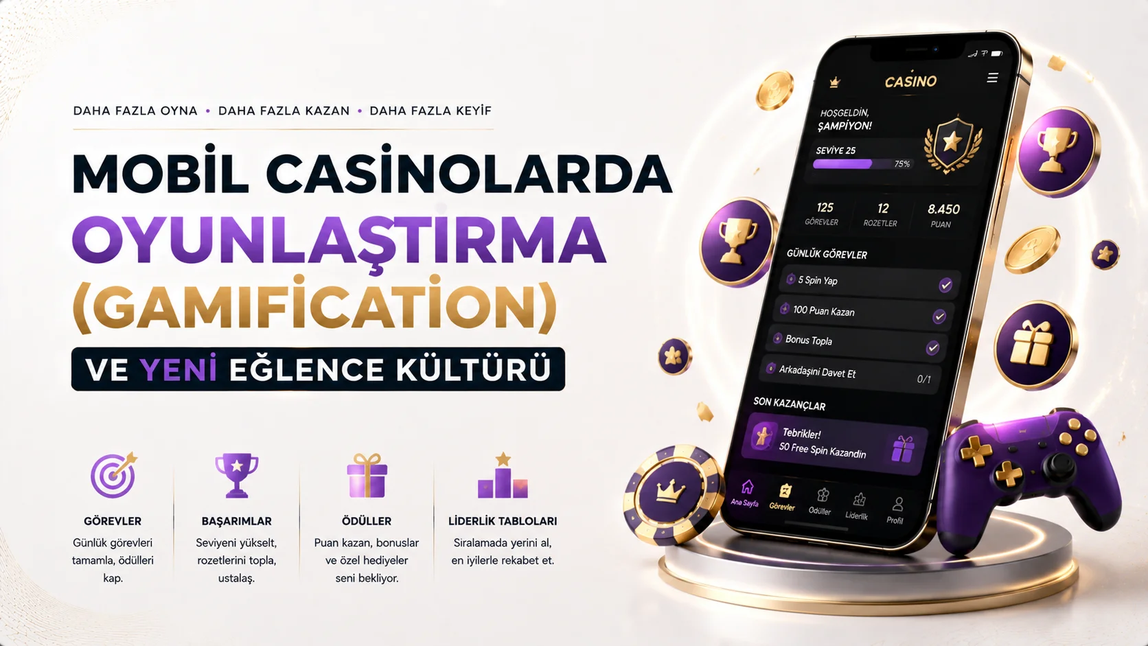 Mobil Casinolarda Oyunlaştırma (Gamification) ve Yeni Eğlence Kültürü